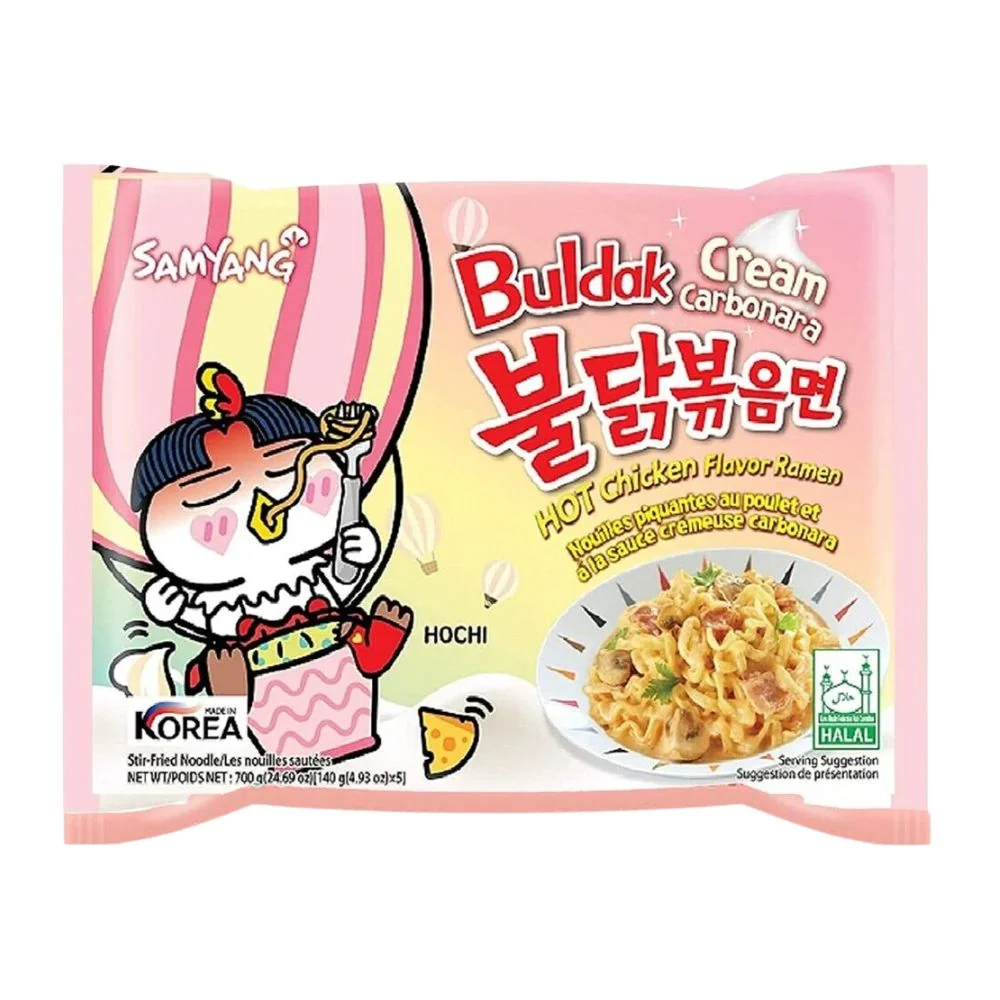 Samyang Buldak Cream Carbonara Hot Chicken, rezanci s okusom carbonare od 140g