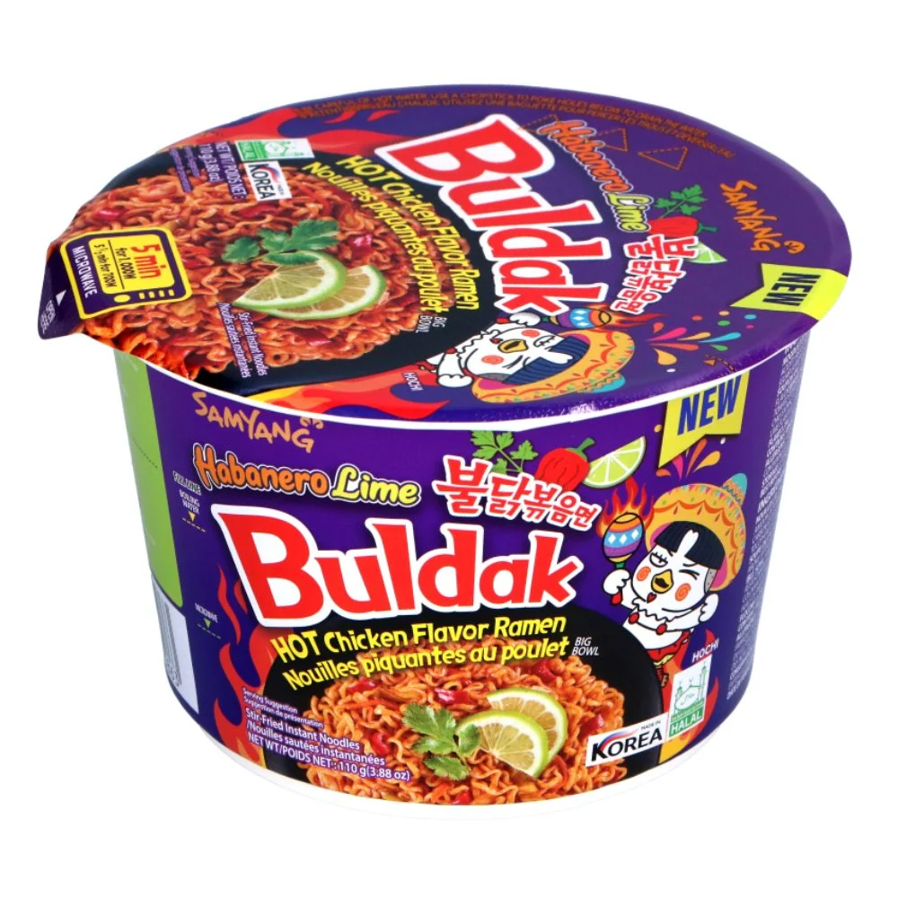 Samyang Buldak Habanero Lime Hot Chicken Flavor Ramen, ljuti rezanci s okusom habanera i limete od 110g