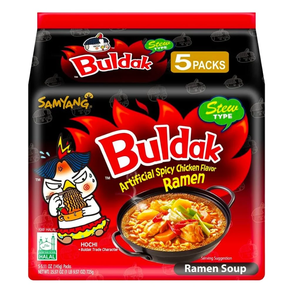 Samyang Buldak Hot Chicken Flavor Stew, 5 porcija pikantnog pilećeg ramena od 725g