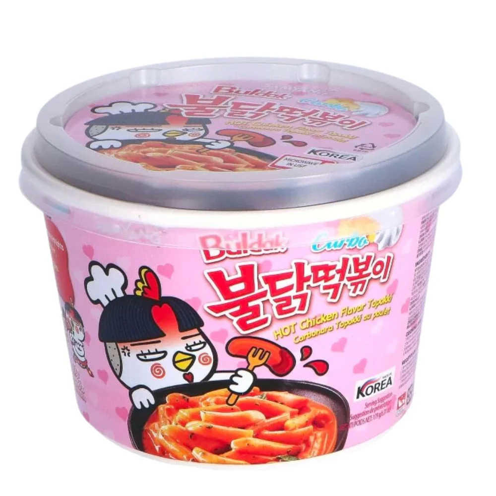 Samyang Buldak Hot Chicken okus Topokki, rižini njoki s okusom pikantne piletine od 179g