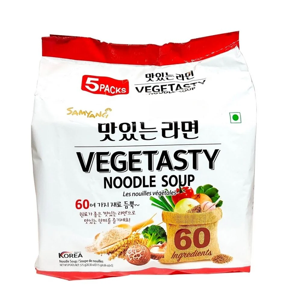 Samyang Vegetasty Noodle Soup, 5 porcija ramen juhe od povrć od 115g