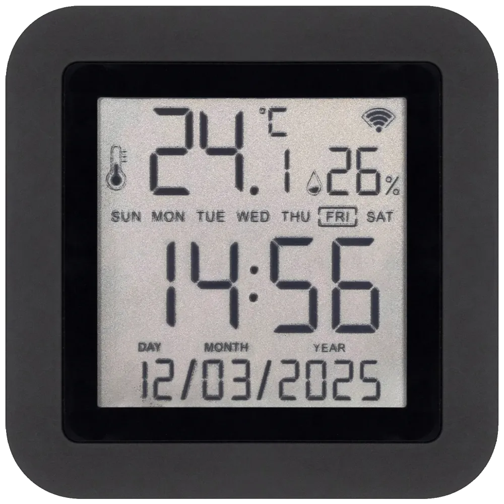 home Daljinski upravljač, mjerač temperature i vlage, sat, LCD - HSTHR