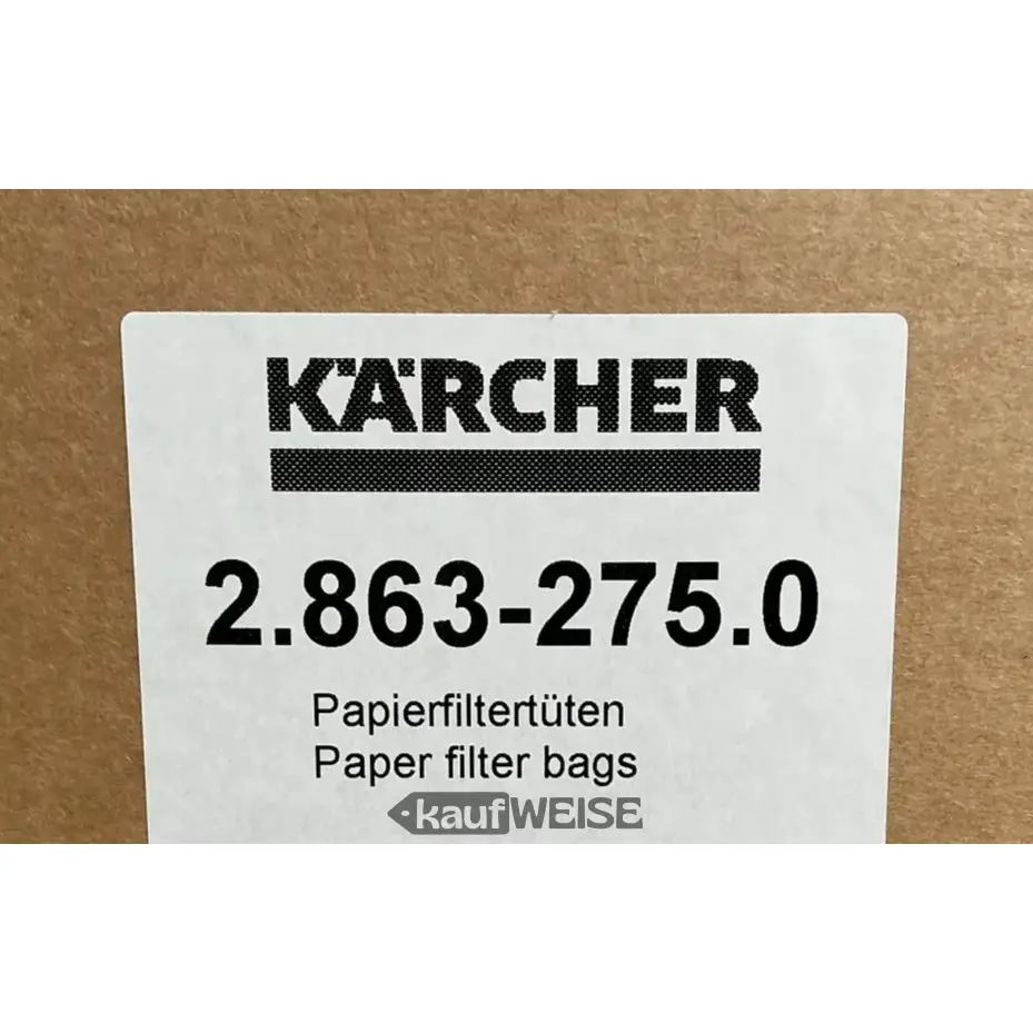 Kärcher originalne papirnate filter vrećice (5 kom.) | za WD 2 Plus, WD 3, KWD 1-3 | 2.863-275.0