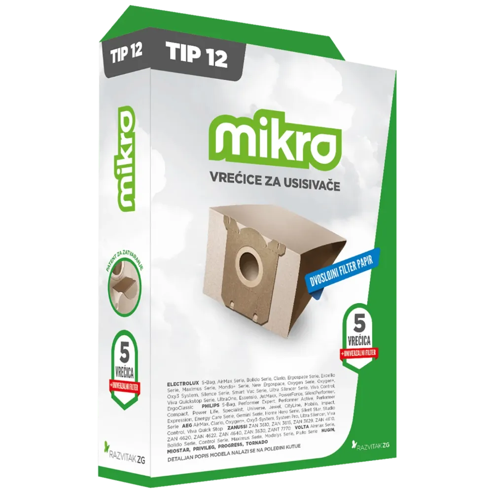 Mikro Vrećice za usisavače 5/1 Tip: 12 - 012.5.012