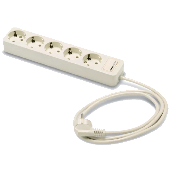 Famatel Produžni kabel 5 utičnica, 1.5m, prekidač, bijeli, 1.5mm² - 2625-PK5/1.5