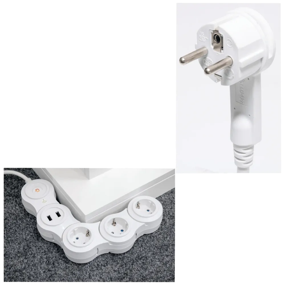 home Produžni kabel,SMART,podesivi,3 utičnice,1.5mm²,USB,WiFi - NVH 03K/WIFI
