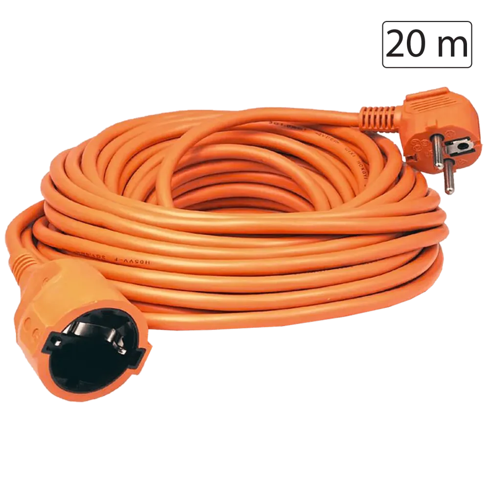 home Produžni strujni kabel 1 utičnica, 20m, H05VV-F 3G 1,5mm² - NV 2-20/OR/1.5