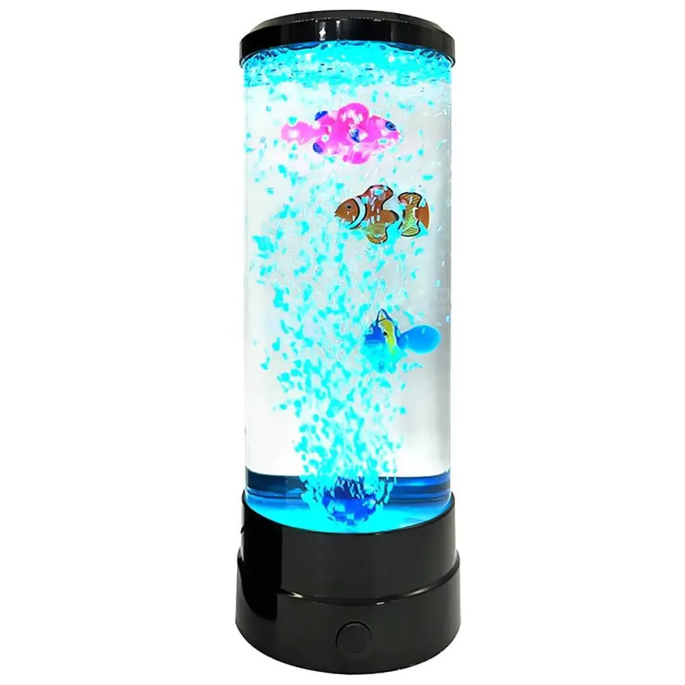 Akvarijum Lampa sa Plivajucim Ribama i RGB Svetlom