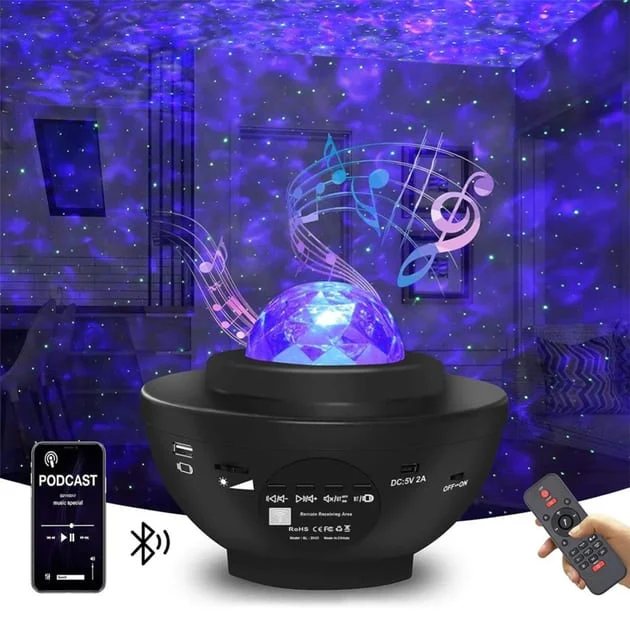 LED galakticka lampa projektor sa Bluetooth zvucnikom