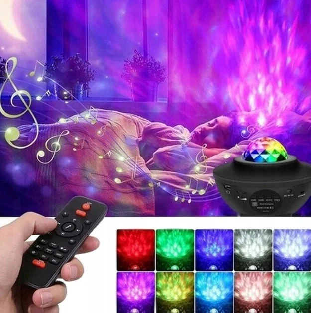 LED galakticka lampa projektor sa Bluetooth zvucnikom