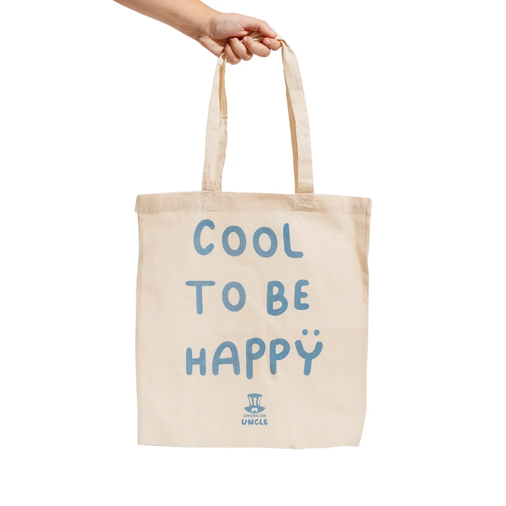 Shopper Cool to be Happy, torba boje avane od izdržljivog pamuka, 35x40cm