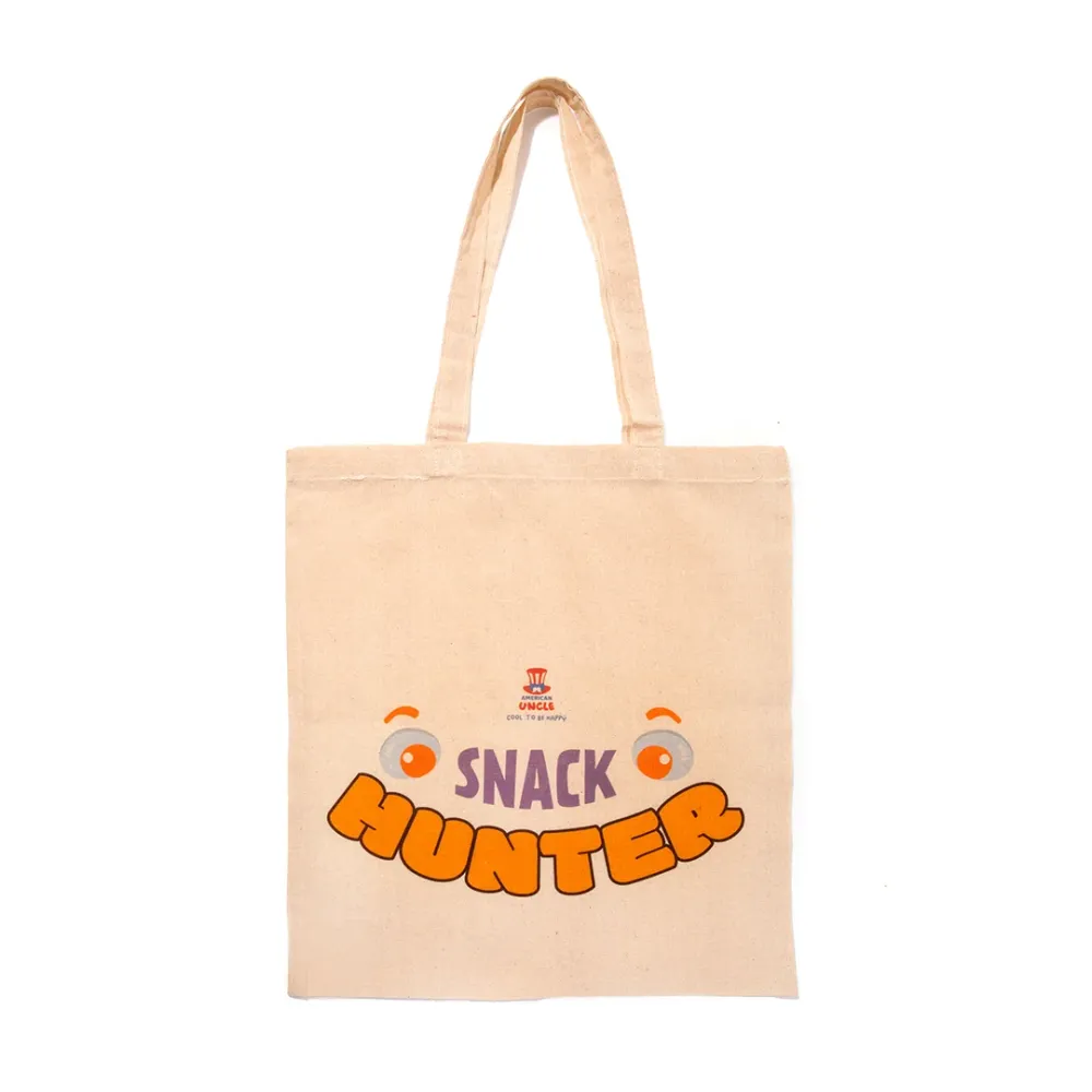 Shopper Snack Hunter, torba boje avana od izdržljivog pamuka, 35x40cm