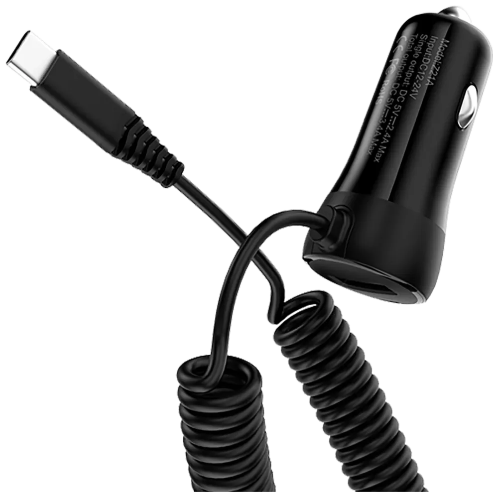 hoco. Auto punjač sa micro USB kabelom, 1 x USB, 2.4 max. - Z21A Ascender single USB