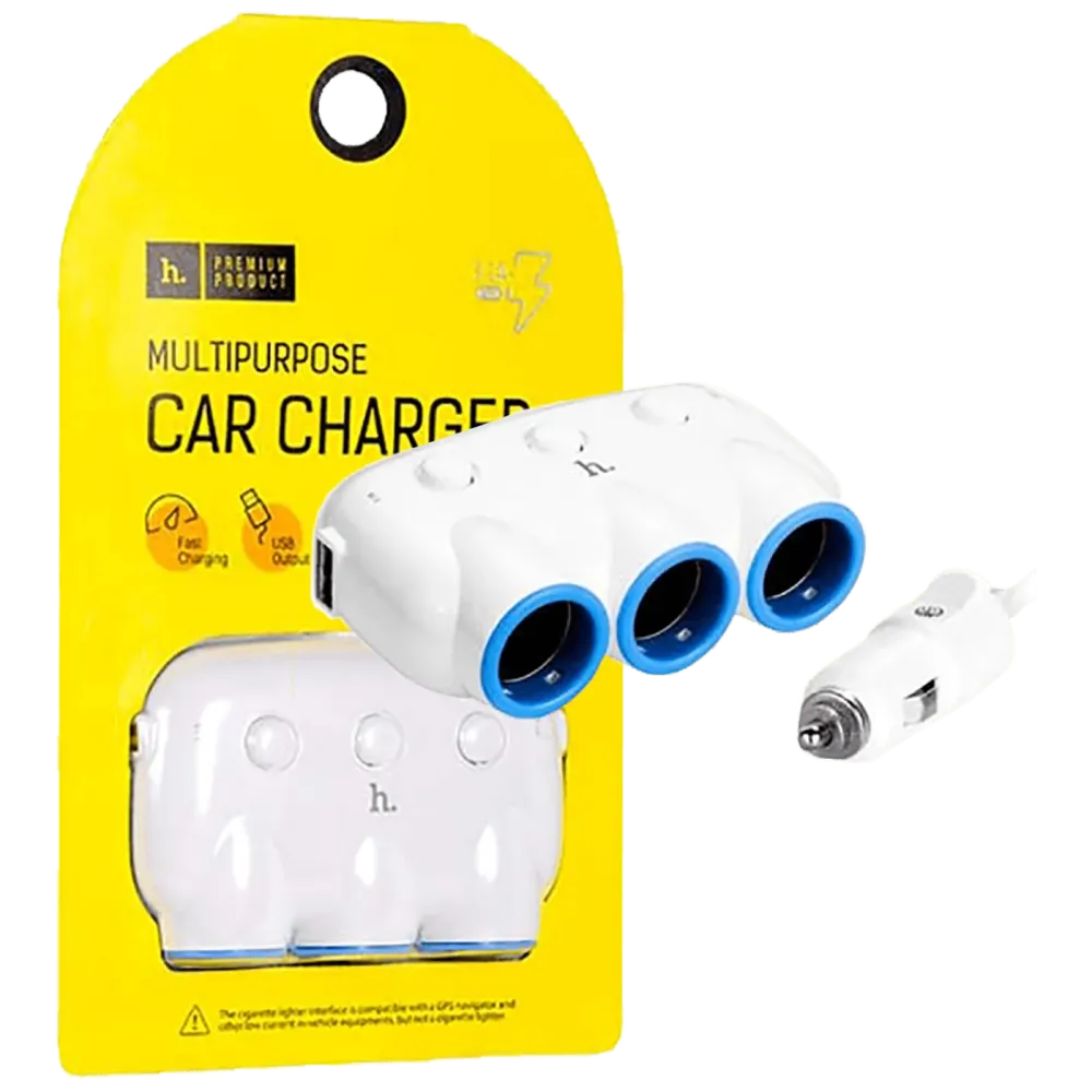 hoco. Auto punjač / razdjeljnik za smartphone, 2 x USB, 5V / 3.1 - C1
