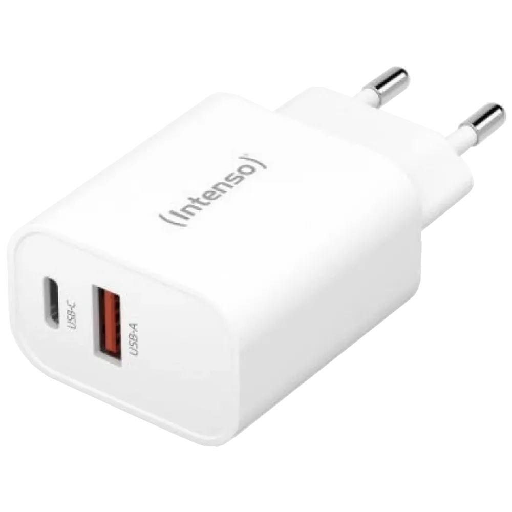 (Intenso) Punjač kučni, brzi, 1 x USB-, 1 x UCB-C, 3A, 30W - Power Adapter W30AC