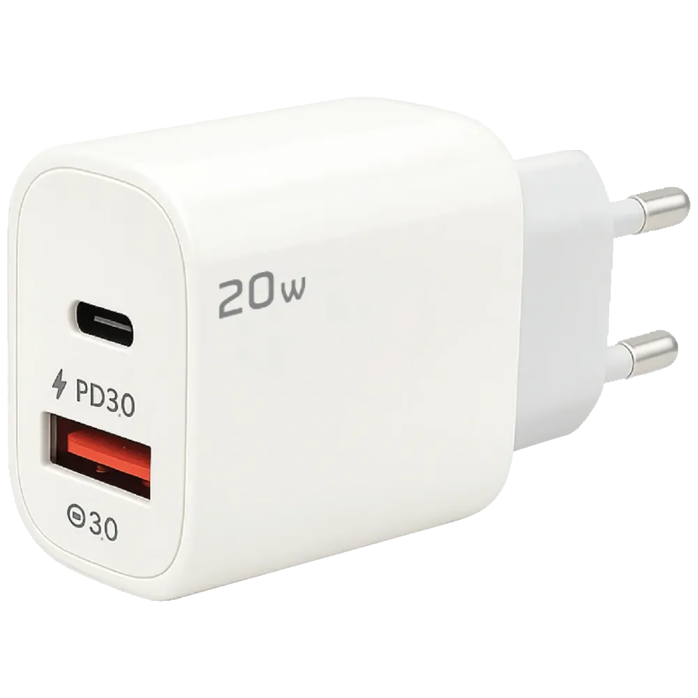 REDLINE Punjač kućni, 1 x USB-, 1 x USB-C, 20W - GL-20-AC