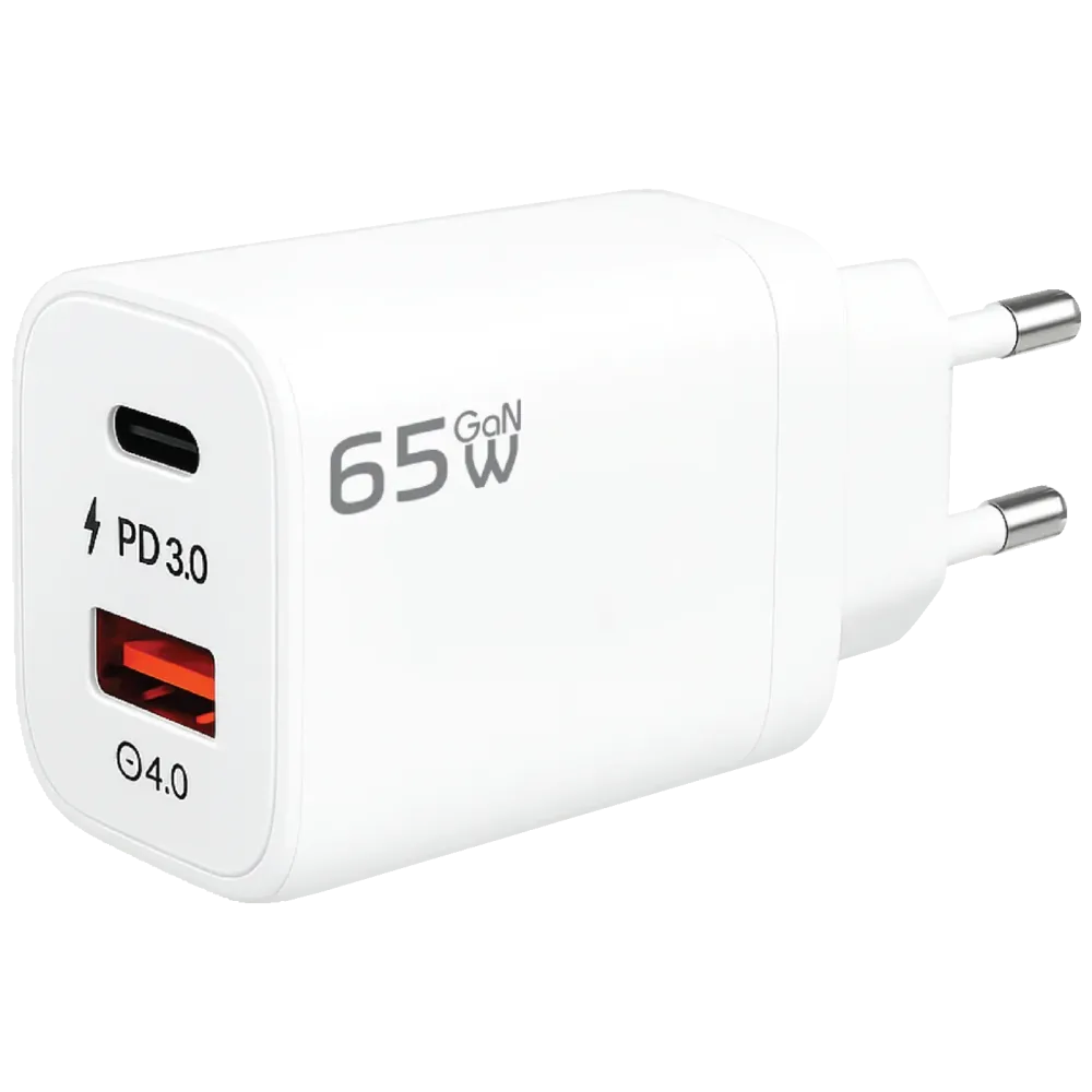REDLINE Punjač kućni, 1 x USB-, 1 x USB-C, 65W, GaN - GL-65W-AC