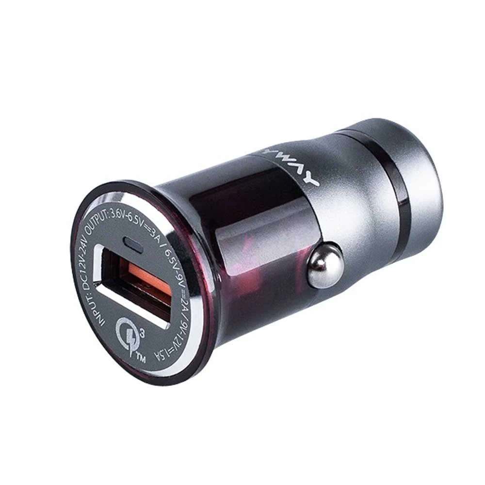 MYWAY auto punjač za iPhone Brzi punjač 12/24V, 100 cm USB/Lightning kabel