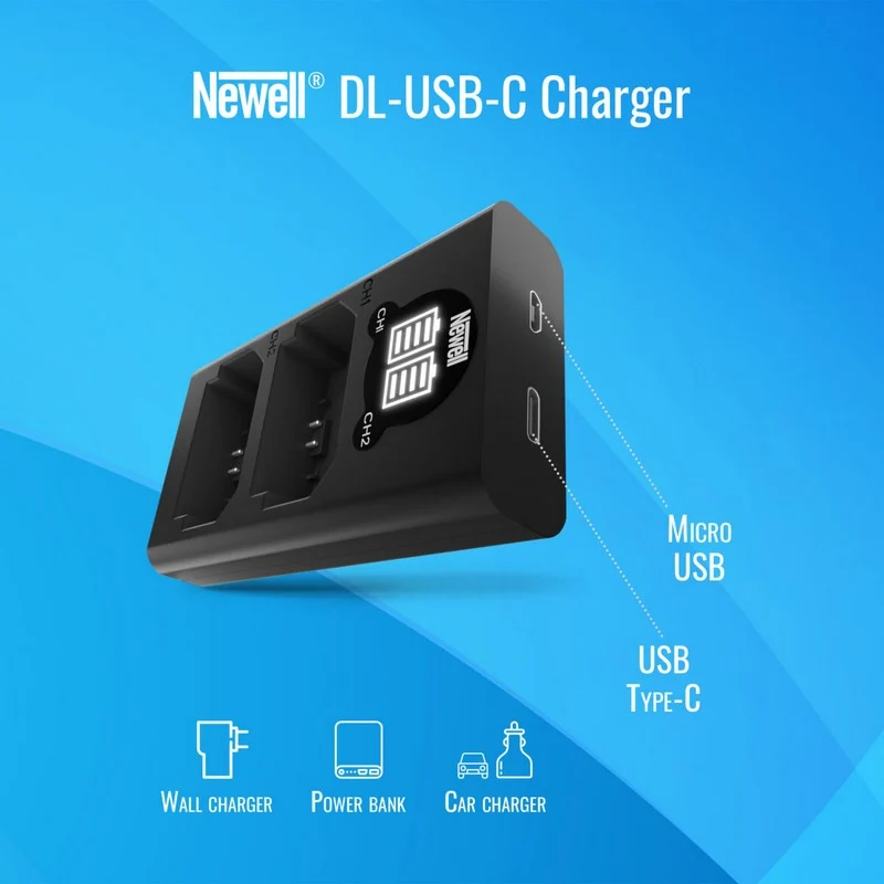 Newell Punjač Dual DL-USB-C za GoPro AHDBT-001 GoPro 9, 10, 11