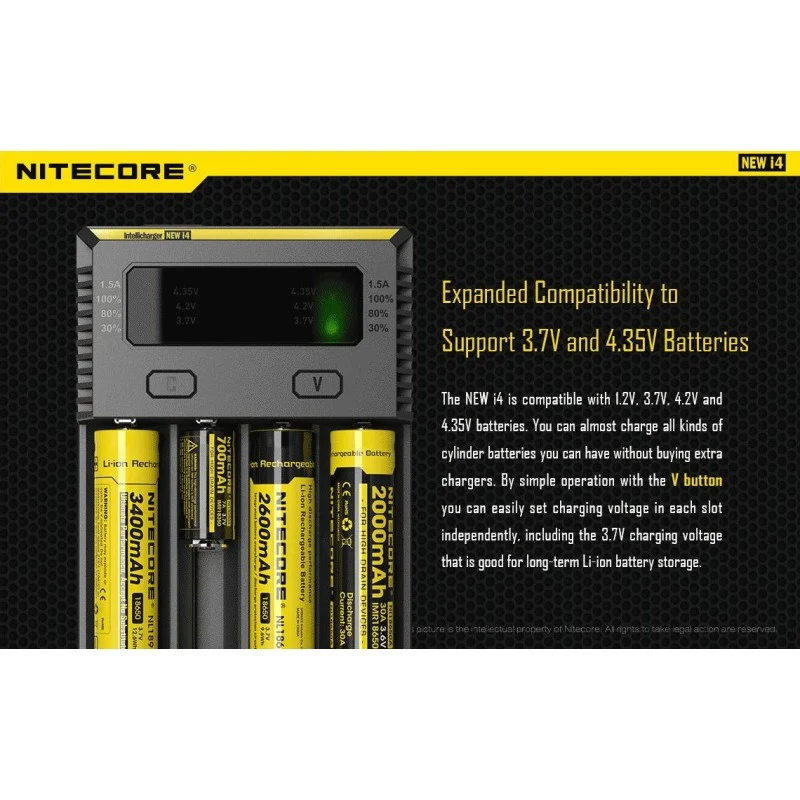 Nitecore Punjač baterija i4 / intiligentni / za 4 baterije