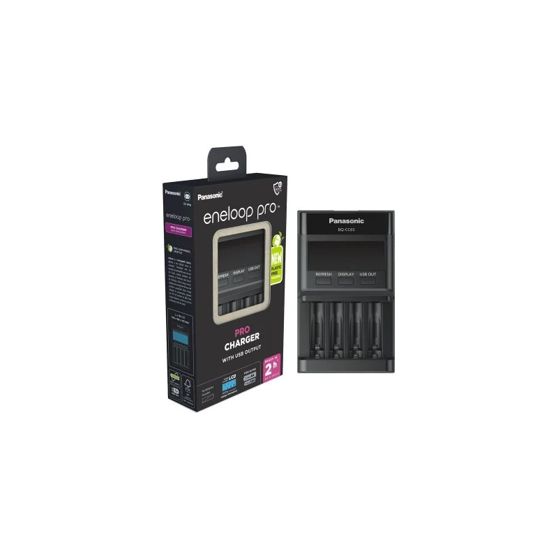 Panasonic ENELOOP Punjač PRO SMART LCD za 4 baterije/prazan