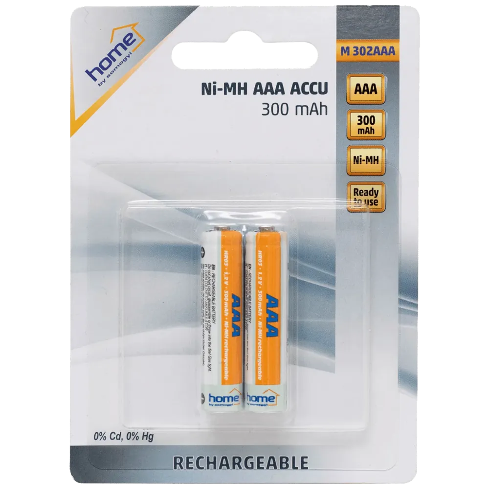 home Baterija punjiva AAA, NiMh, 300mAh, blister 2 kom - M 302AAA