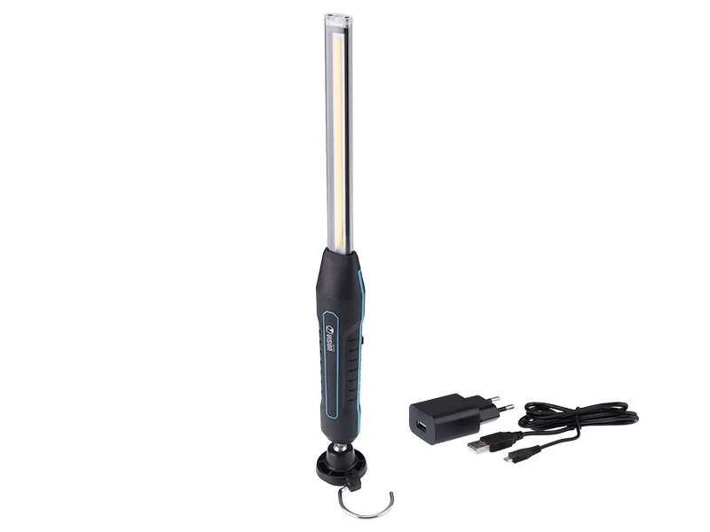 Ultratanka punjiva radna svjetiljka, COB LED 10W 800 lm + LED 3W 200 lm, IK08, IP67, s magnetom