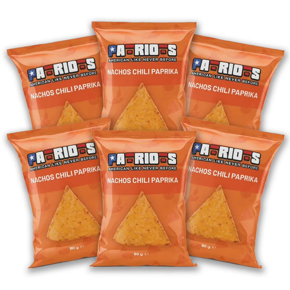 6x Patriots Nachos Chili Paprika, nachosi s paprikom od 60g