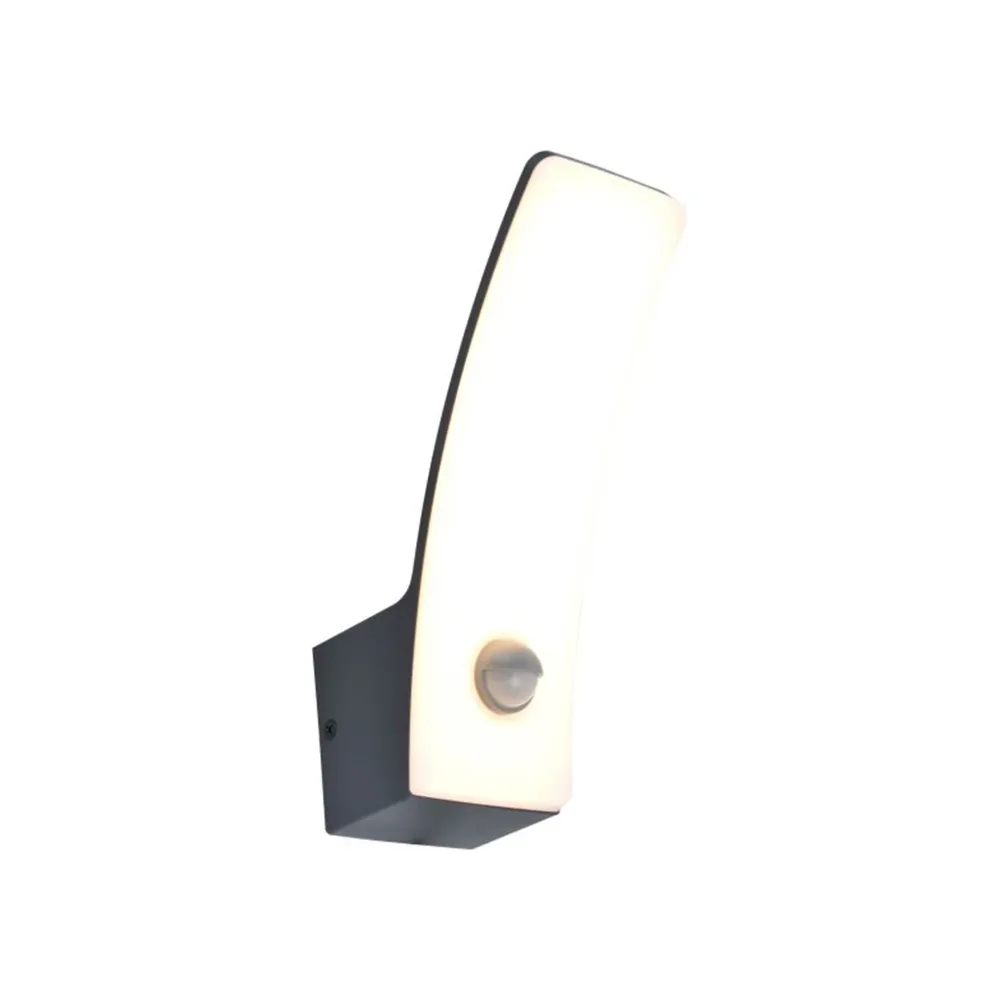 LED zidna svjetiljka KILO, senzor pokreta, tamno siva, 11.5W, 3000K, IP44
