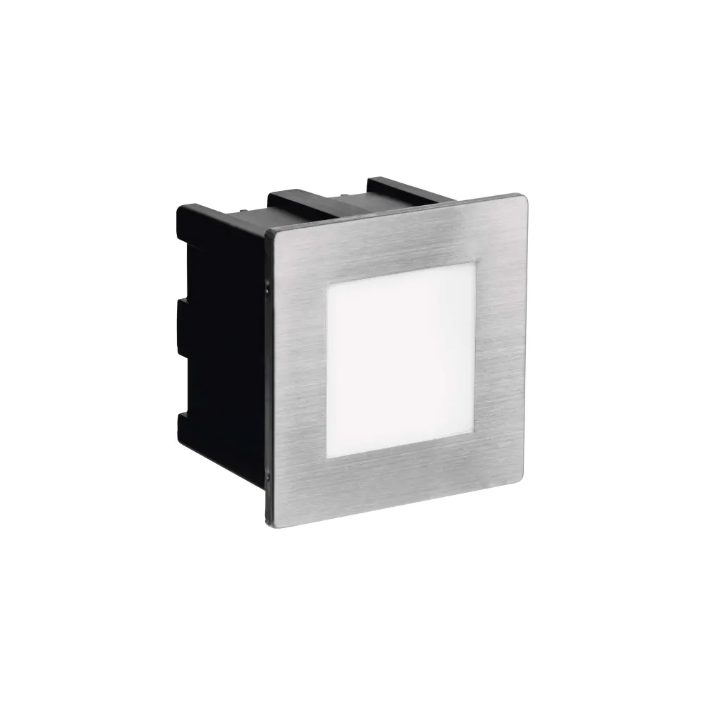 AMAL LED svjetlo za stepenice, ugradbeno, srebrno, 2W, 3000K, IP65, 80mm