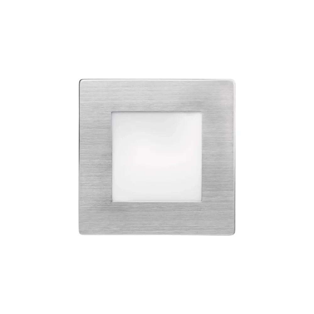 AMAL LED svjetlo za stepenice, ugradbeno, srebrno, 2W, 3000K, IP65, 80mm