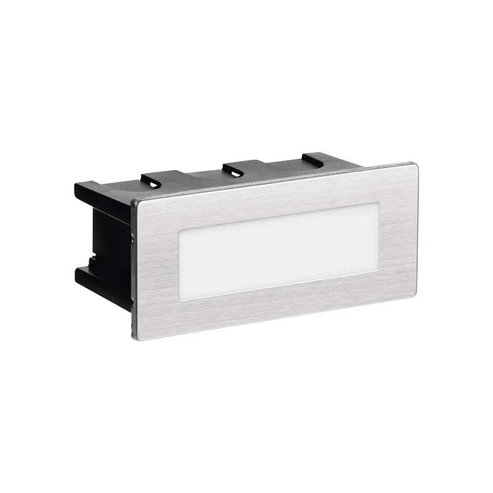 AMAL LED svjetlo za stepenice, ugradbeno, srebrno, 1.5W, 3000K, IP65, 53mm