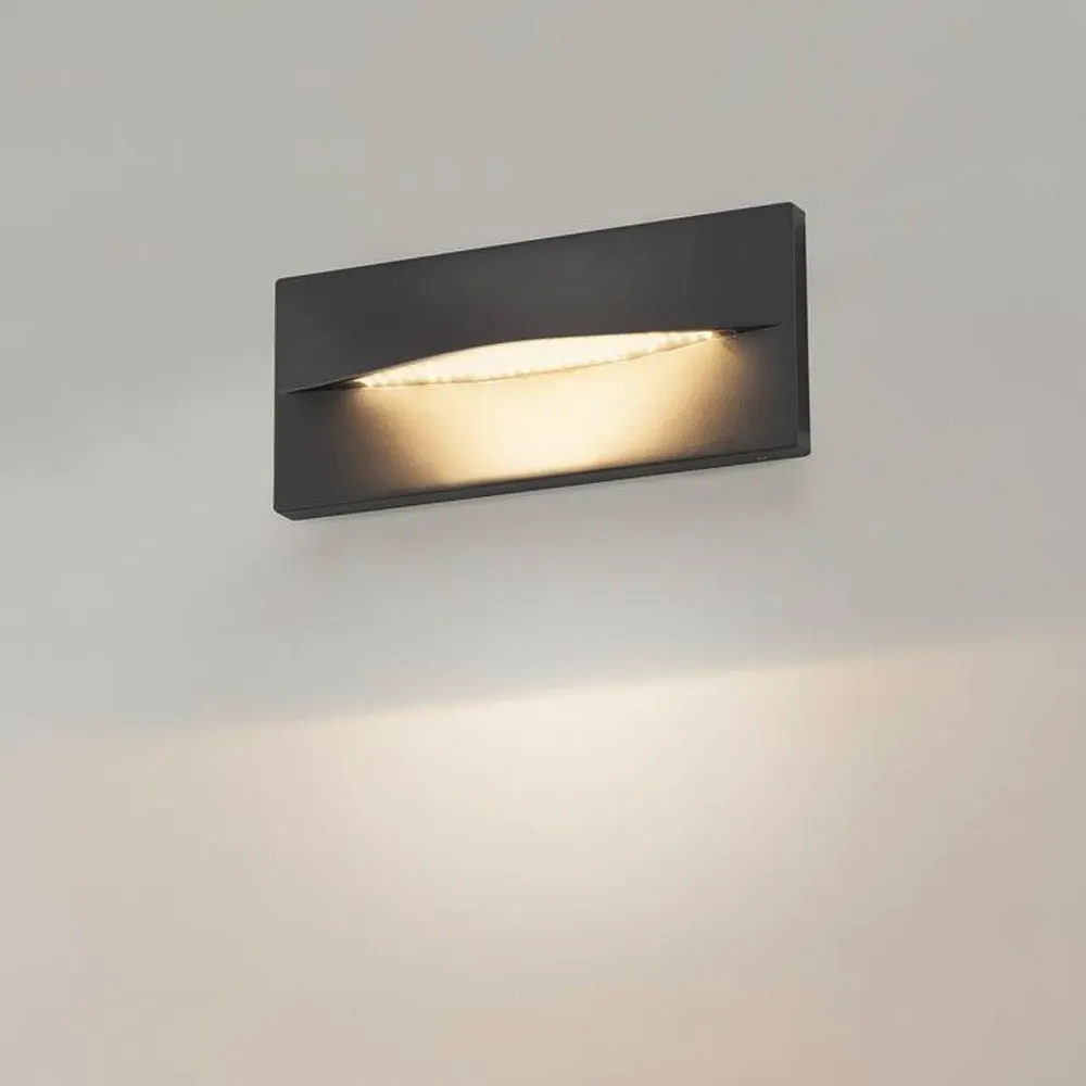 LED zidna svjetiljka ADI, ugradbena, antracit, 18W, 3000K, IP55