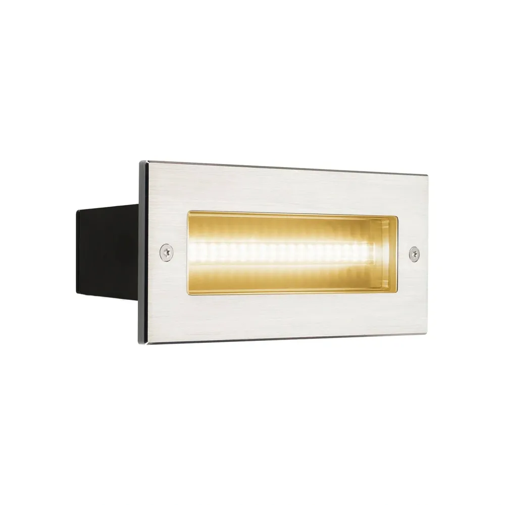 LED zidna svjetiljka BRICK, ugradbena, simetrična, nehrđajući čelik, 9.5W, 3000K, IP65