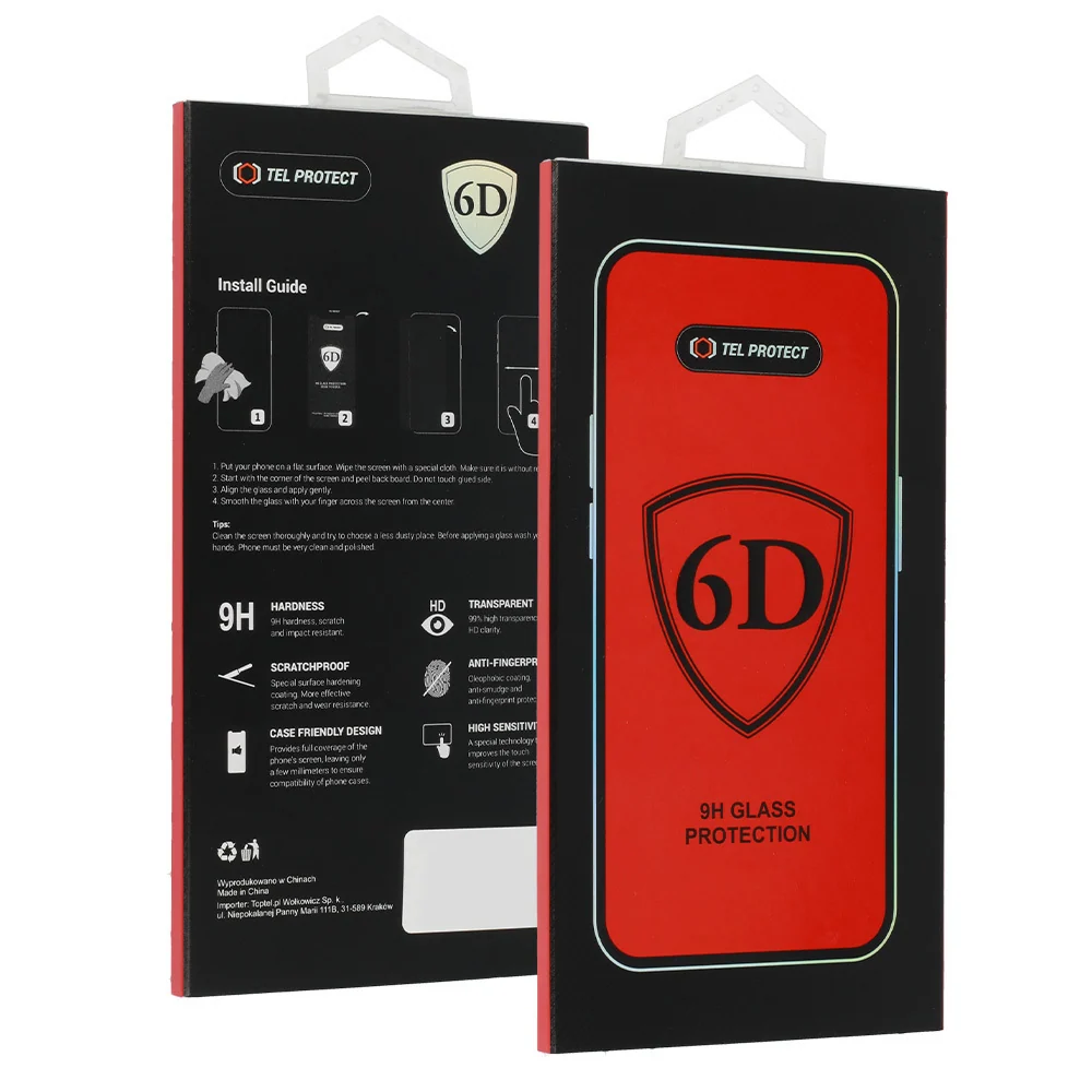 Kaljeno staklo Tel Protect Full Glue 6D za XIAOMI REDMI A5 4G sa crnim rubom