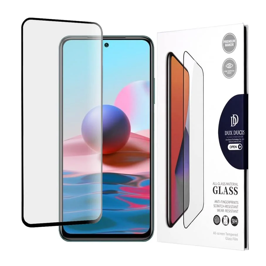 Dux Ducis - Kaljeno staklo za Xiaomi Redmi Note 10 4G / Note 10S crna