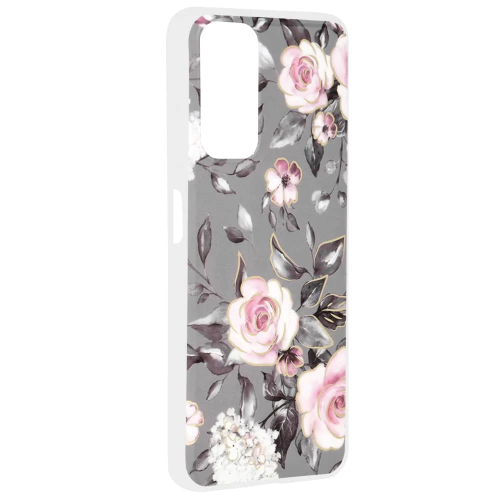 Techsuit Marble Series maska za Xiaomi Redmi Note 11 / Note 11S Bloom Ruth Gray