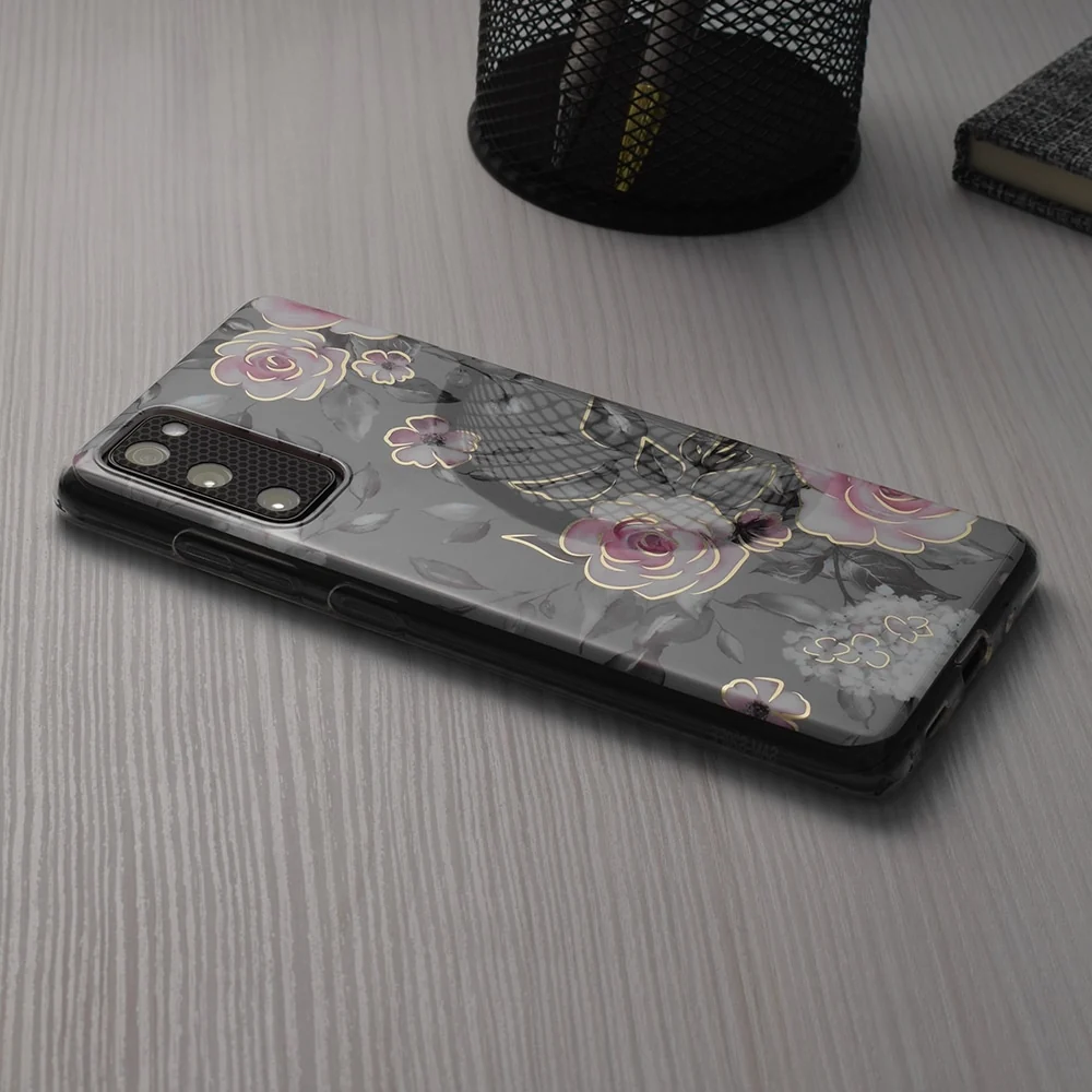 Techsuit Marble Series maska za Xiaomi Redmi Note 11 / Note 11S Bloom Ruth Gray