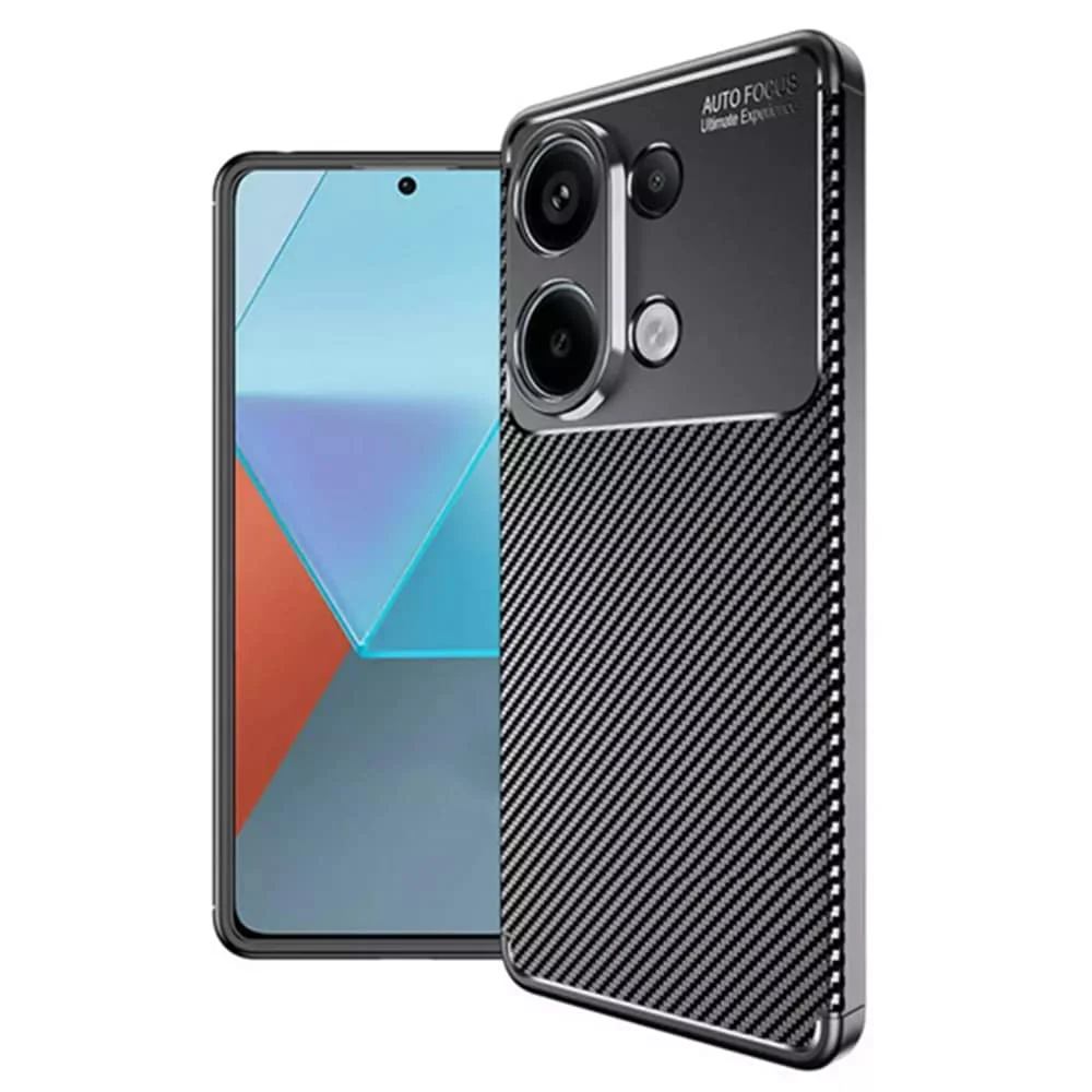Techsuit – CarbonFiber maska za Xiaomi Redmi Note 13 4G – crna