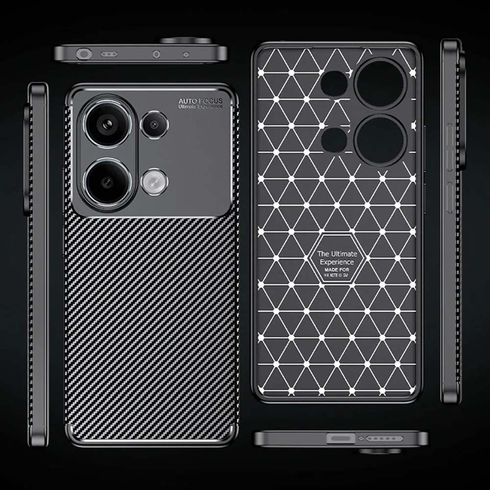 Techsuit – CarbonFiber maska za Xiaomi Redmi Note 13 4G – crna