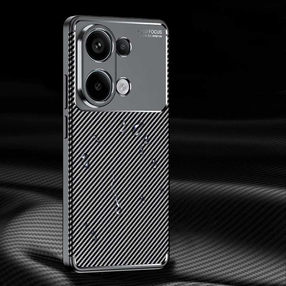 Techsuit – CarbonFiber maska za Xiaomi Redmi Note 13 4G – crna