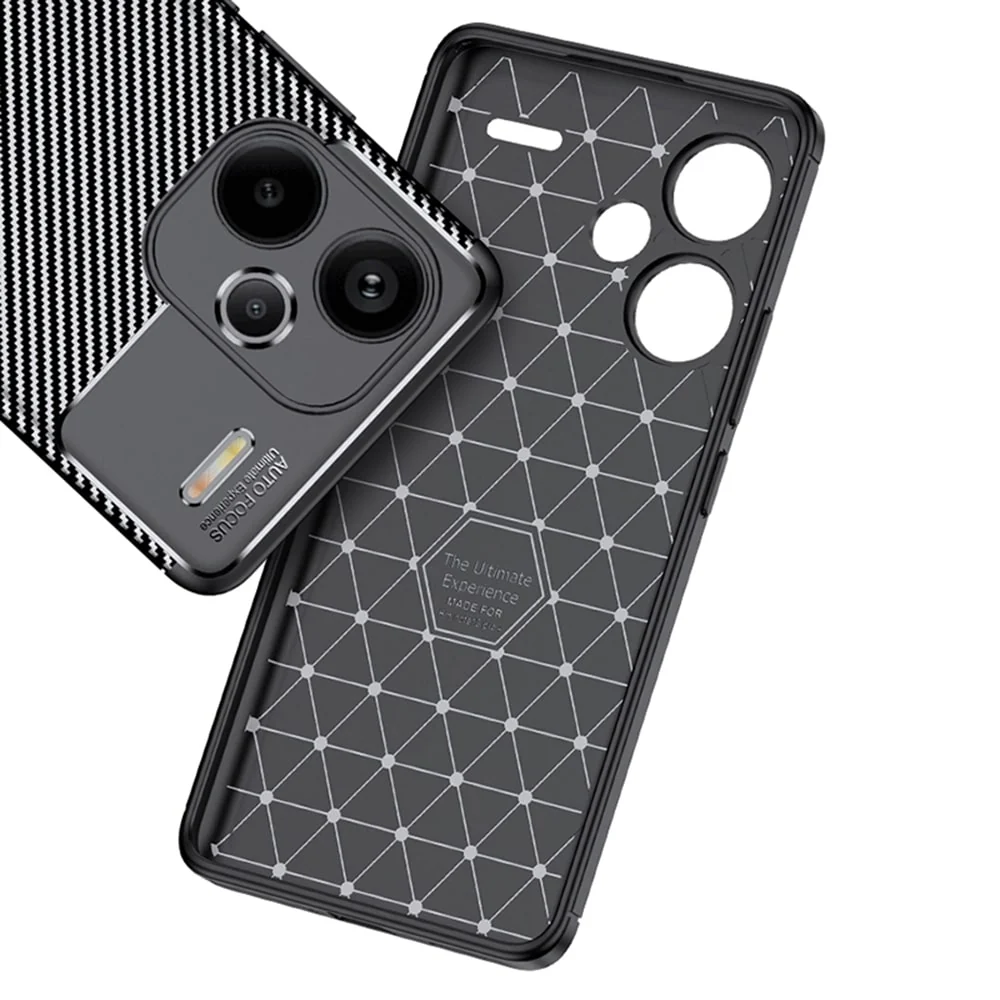 Techsuit – CarbonFiber maska za Xiaomi Redmi Note 13 Pro+ 5G – crna