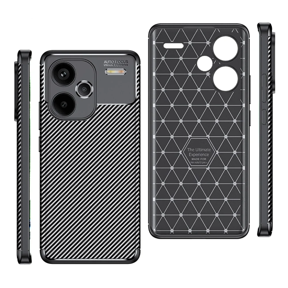 Techsuit – CarbonFiber maska za Xiaomi Redmi Note 13 Pro+ 5G – crna