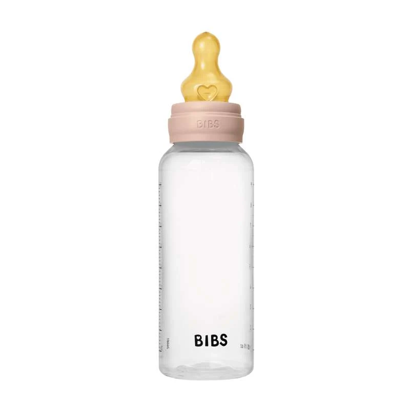BIBS Bottle - Sutteflaskesæt - Plastik - Latex/Medium Flow/Rund - 270 ml. - Blush