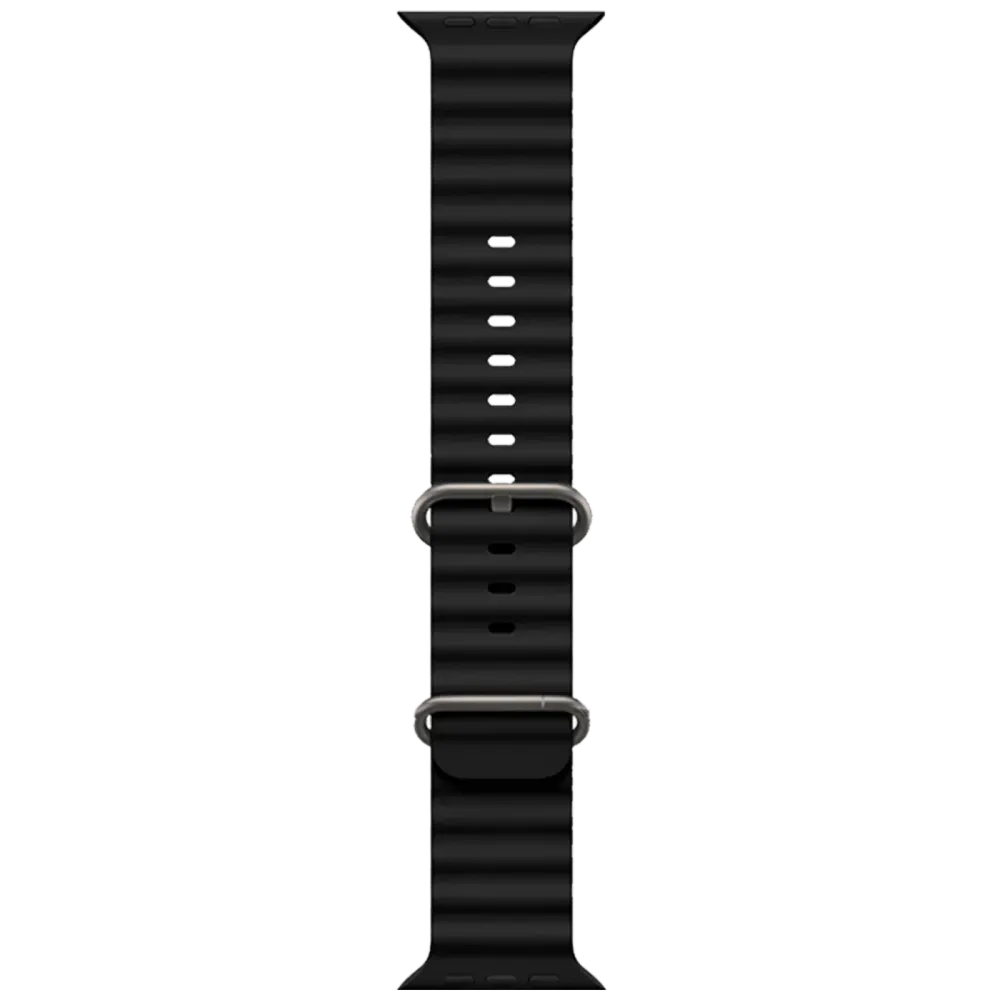 hoco. Silikonski remen za iWatch, 42/44/45/49mm, crna - iWatch WA12 Black