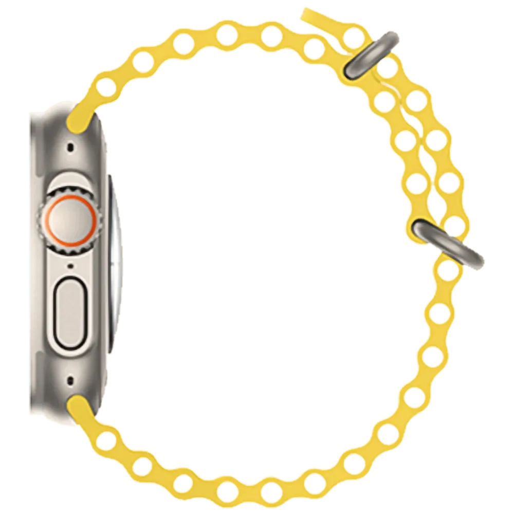 hoco. Silikonski remen za iWatch, 42/44/45/49mm, žuta - iWatch WA12 Yellow