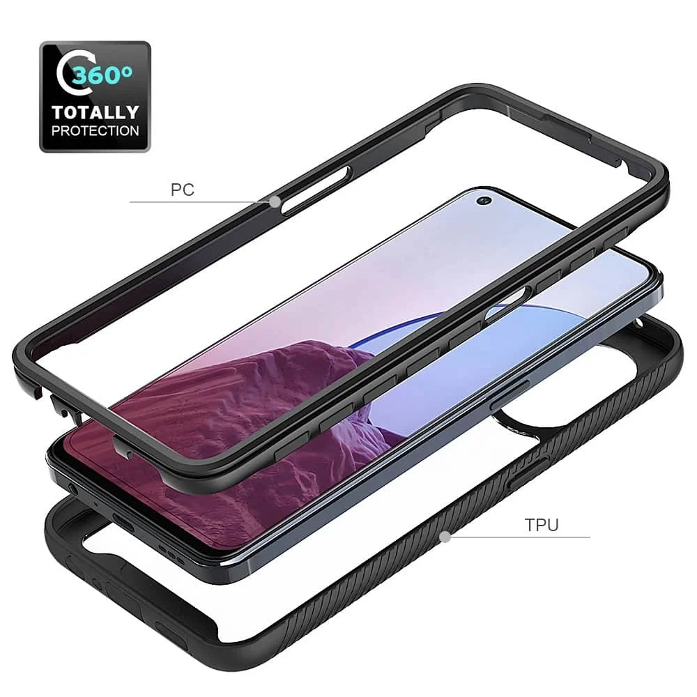 Techsuit - Defense360 Pro + Screen Protector za Oppo Reno7 Lite / Reno8 Lite - crna