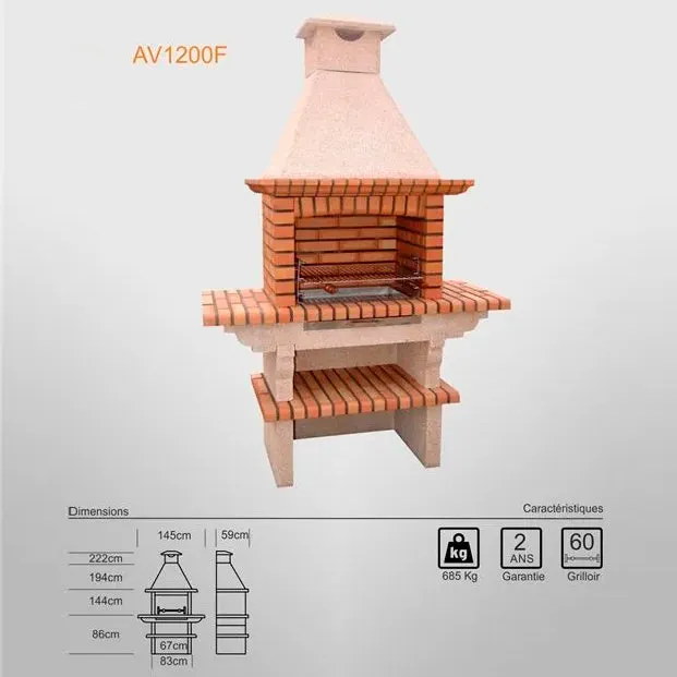 Barbecue od cigle AV1200F