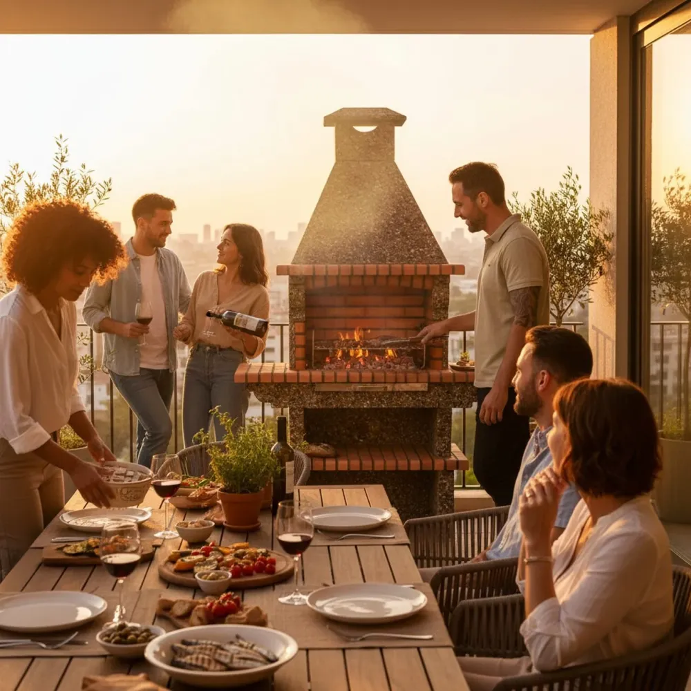 Fiksni barbecue u kompletu AV1000F
