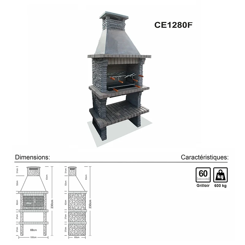 Roštilj od kamena CE1280F